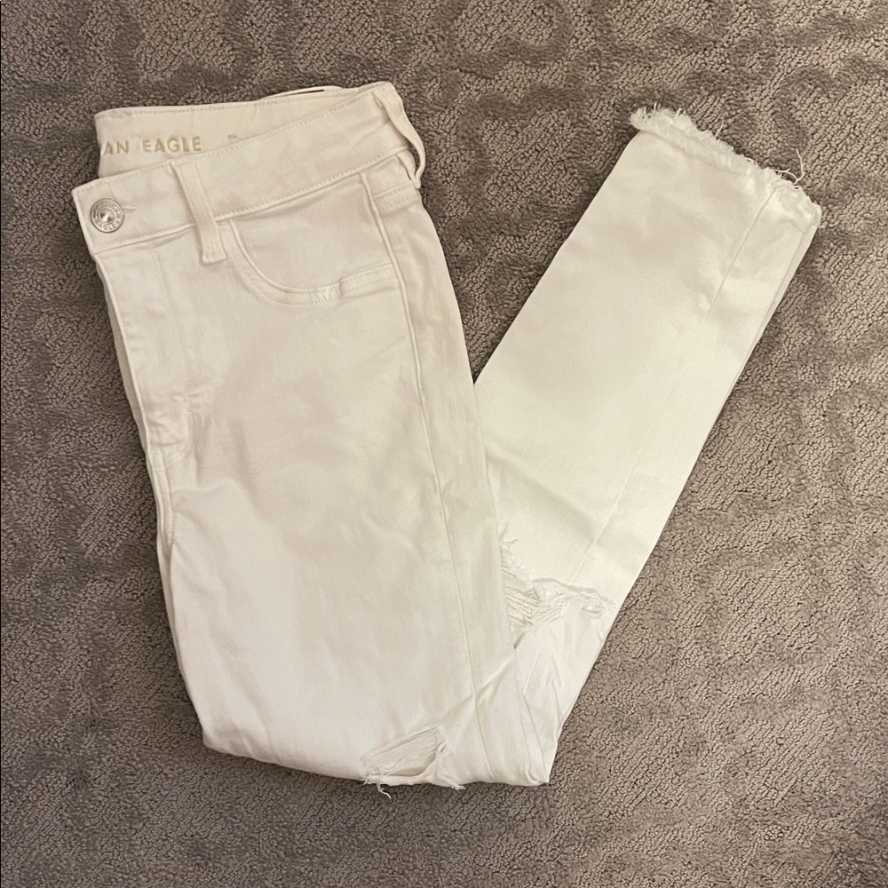 White Distressed Women's Jeans